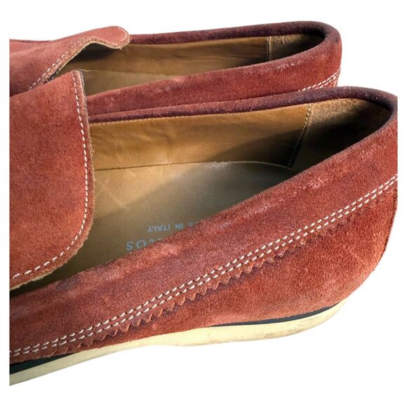 John Varvatos Thompson Venetian Loafer Red Brown Suede Leather Men\'s Size 7 main image 9